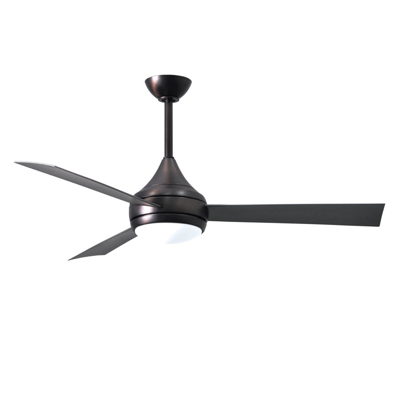 Donaire 52'' Ceiling Fan with LED Lights, Brushed Bronze, Brushed Stainless