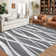 Modern Area Rug Washable Rug Large Living Room Rug Indoor Soft Throw Rugs Ultra-Thin Non-Shedding Bedroom Rug Foldable Low Pile Non Slip Accent Carpet for Dining Nursery Farmhouse Home Office