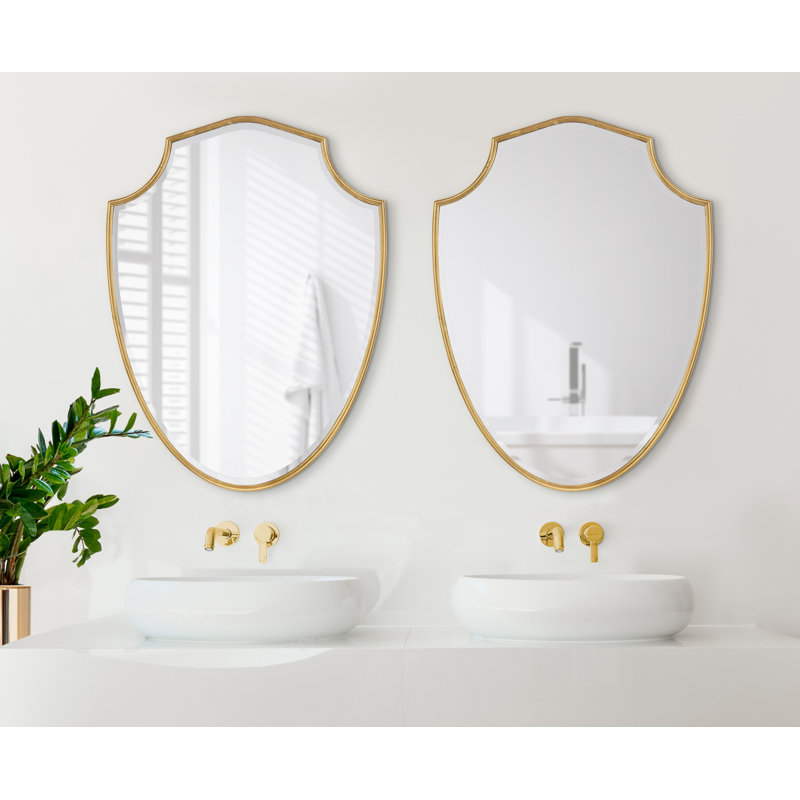 Engineered Wood NA Mirror, Gold