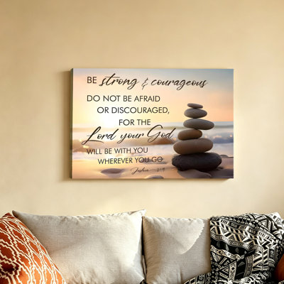 «Be Strong and Courageous Scripture», art mural