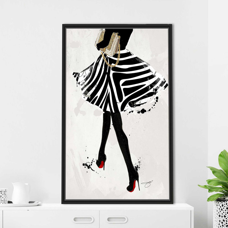 «Walk Away 3» par By Jodi - impression, Cadre flottant noir, H 51,5 po x l 31,5 po x P 2 po