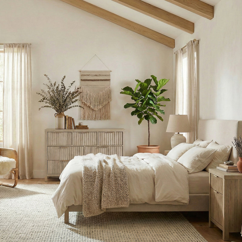 Ensemble de chambre à coucher 3 pièces Arrilla, Chêne gris-beige