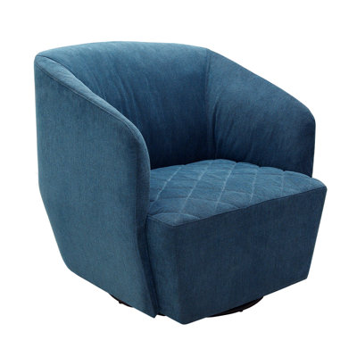 Fauteuil demi-tonneau revêtu de tissu d'ameublement