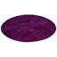 Tapis mauve / noir surteint de conception unique 6 pi 1 po x 6 pi 1 po Overdyed