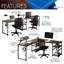 Bureau industriel en L avec tablettes de rangement Techni Mobile