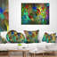 Cercles lumineux multicolores - coussin imprimé abstrait-30618837-30618841