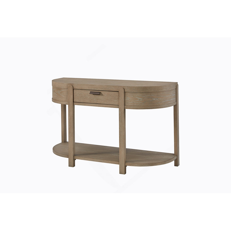 Curved 1-Drawer Console Table - Toffee