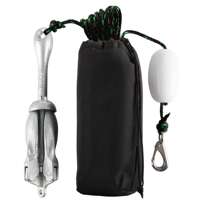 Ancrage de kayak Rad Sportz - ancre pliante pour planche à pagaie, SUP, canot, motomarine ou pêche - Ensemble d'ancre de jet ski avec corde de 40 pieds de qualité marine - Accessoires de jetski et de kayak