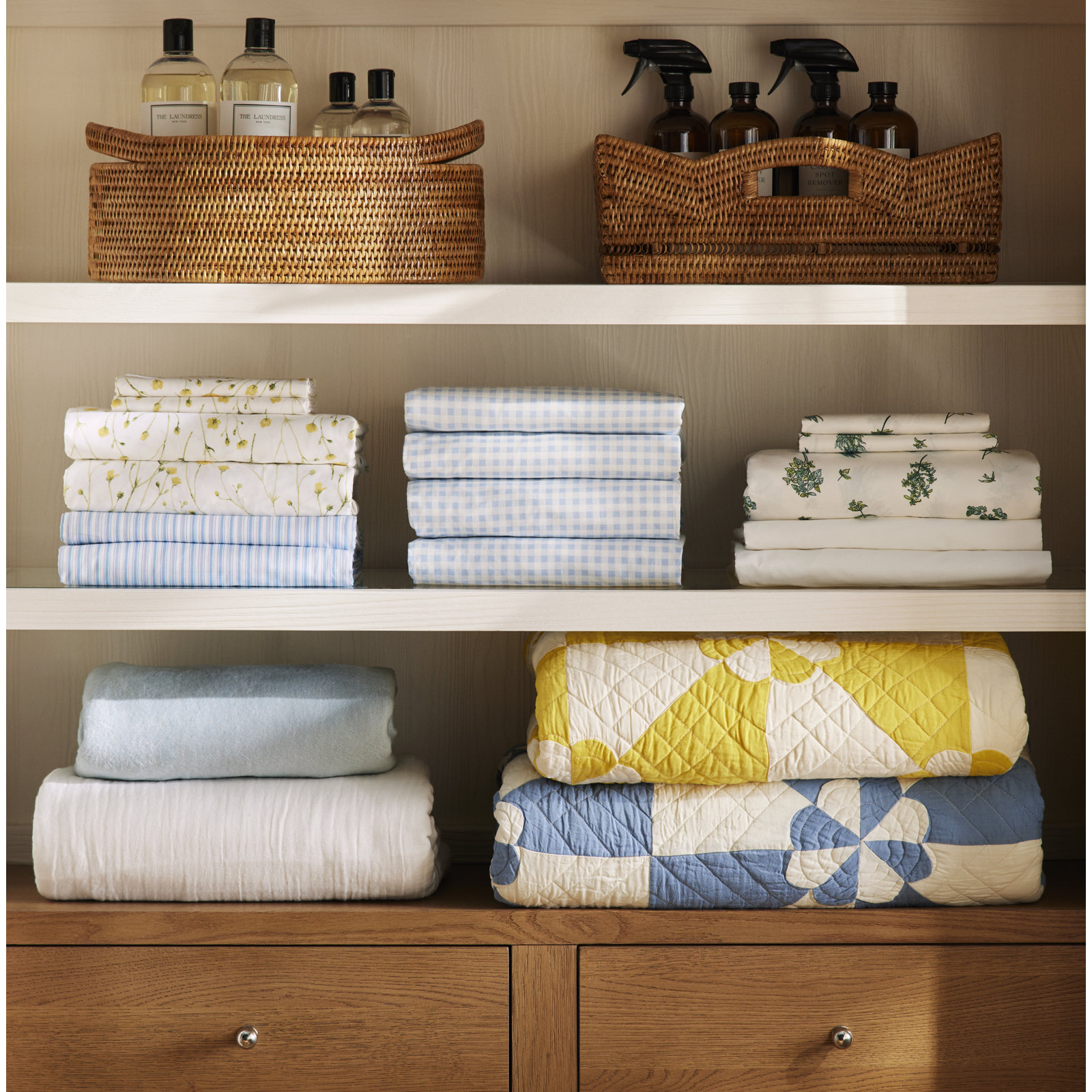 Avoca Cotton Sheet Set, Twin Sheet Set + Fitted Sheet + 1 Pillowcase