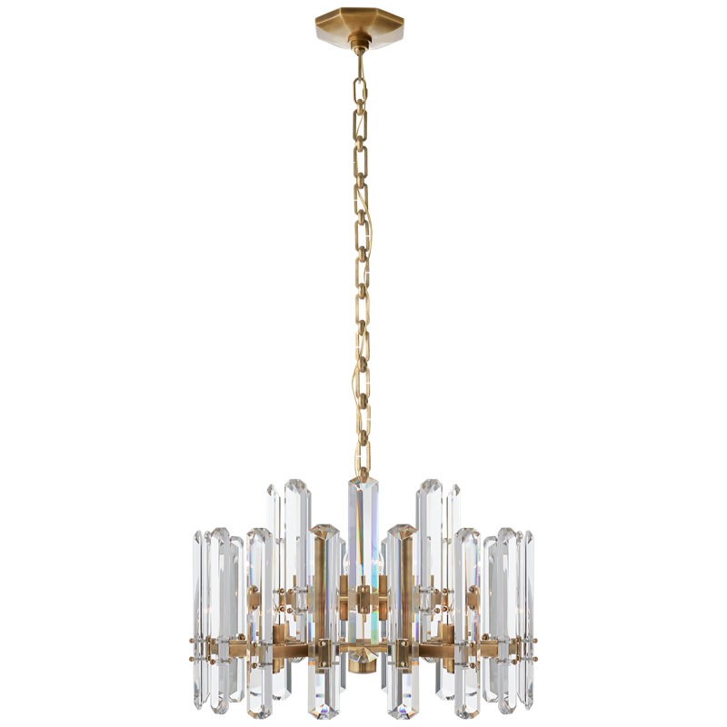 Aerin Bonnington Medium Chandelier, Hand-Rubbed Antique Brass