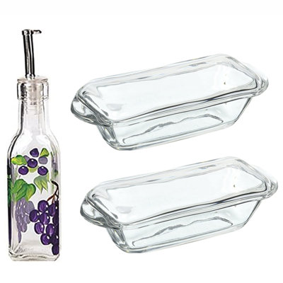 Glass Oil & Vinegar Cruet Set
