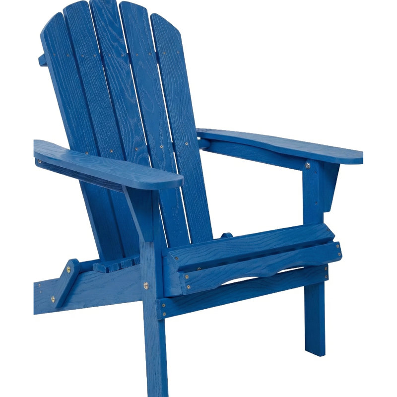 Méridienne pliante d'extérieur en bois massif avec grain, bleu marine, confortable et rapide à assembler, pour le jardin de grain de patio extérieur, siège, protection contre les intempéries à double revêtement, à moitié pré-assemblée,