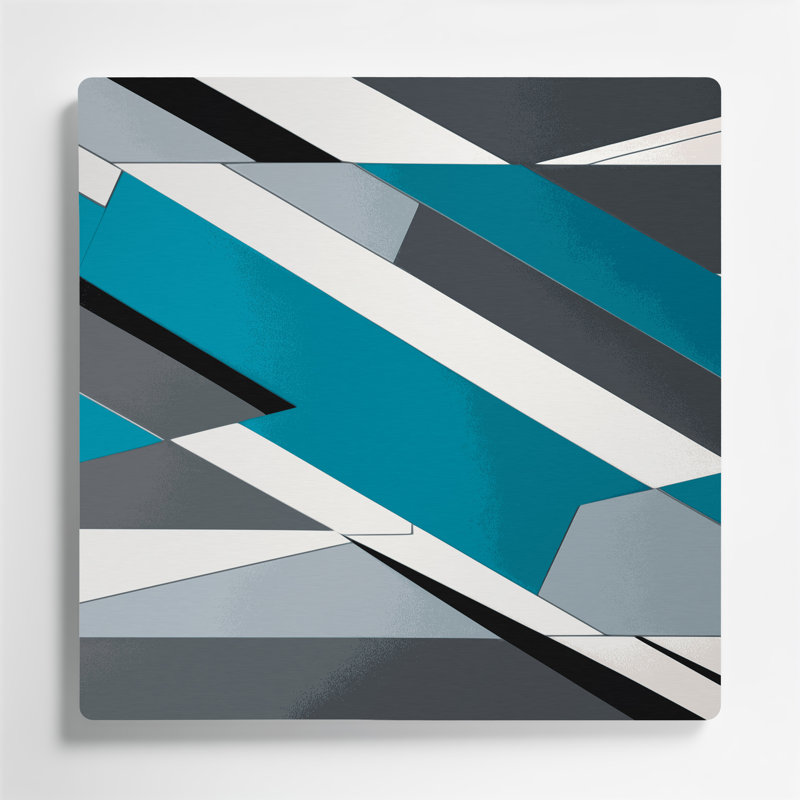Art mural en métal Hard Edge 92, H 32 po x l 32 po
