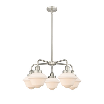 Grourke 5 - Light Glass Dimmable Chandelier