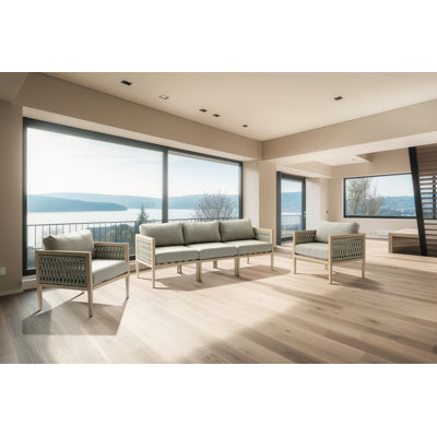 Suzuyo Weatherproof Indoor And Outdoor Modular Sofa And 2 X Arm Chairs by Ebern Designs