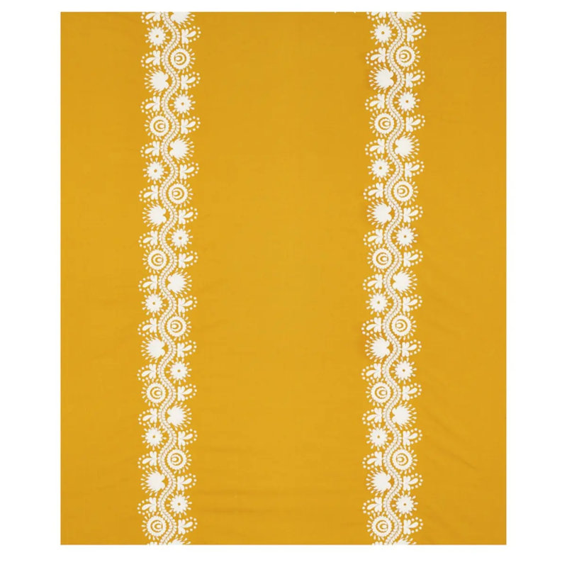 Theodora Embroidery Fabric, Saffron