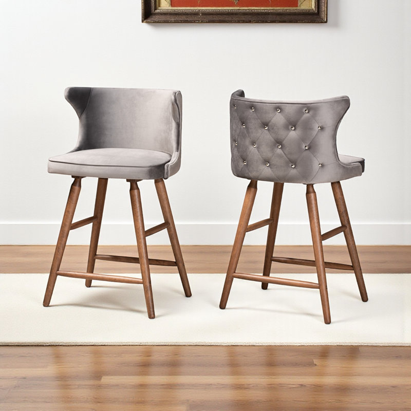 Tabouret de comptoir 26,4 po Beyonce, Gris