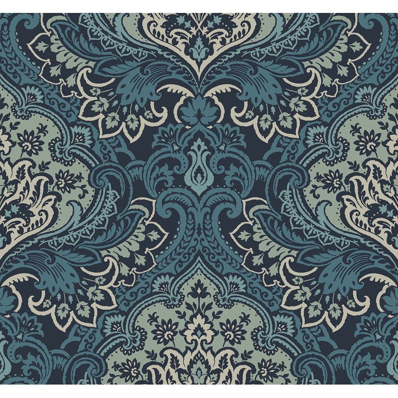 Mantz Floral Roll, Navy/Beige