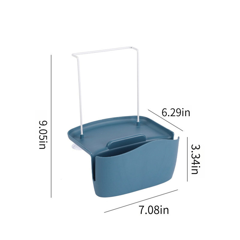 Support de rangement pour évier, Bleu, H 9,05 po x l 7,08 po x P 6,29 po