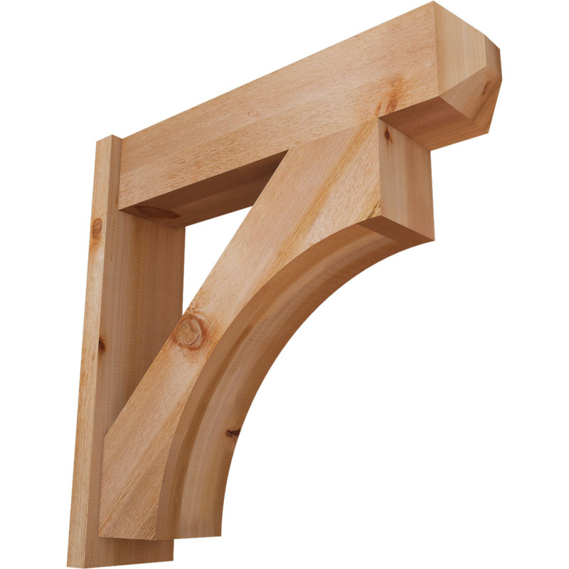 Persienne en bois rustique Westlake Craftsman, P 32 po x H 32 po, Cèdre rouge de l'Ouest de 8 po (sciage brut)