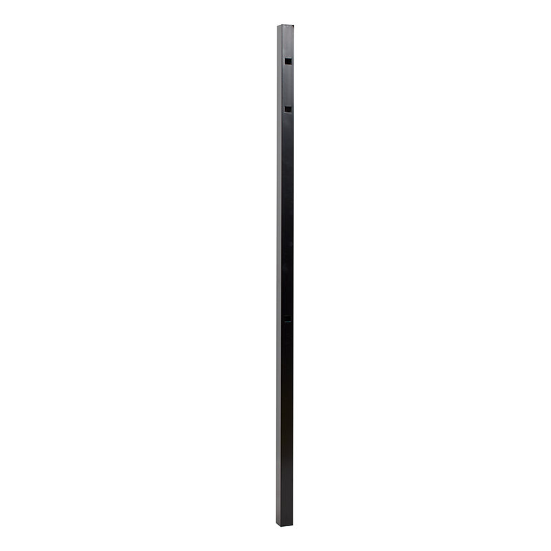 Athens 6-ft Gloss Black Aluminum Privacy End Fence Post