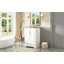 Meuble-lavabo 24 po avec lavabo, armoire en panneau de fibres à densité moyenne avec cadre en bois massif, 1 tiroir divisé et 2 portes à fermeture douce avec double tablette sur la porte, meuble-lavabo autoportant-126278916