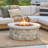Scottsdale 40" Round Stone Propane Fire Pit Table By Real Flame