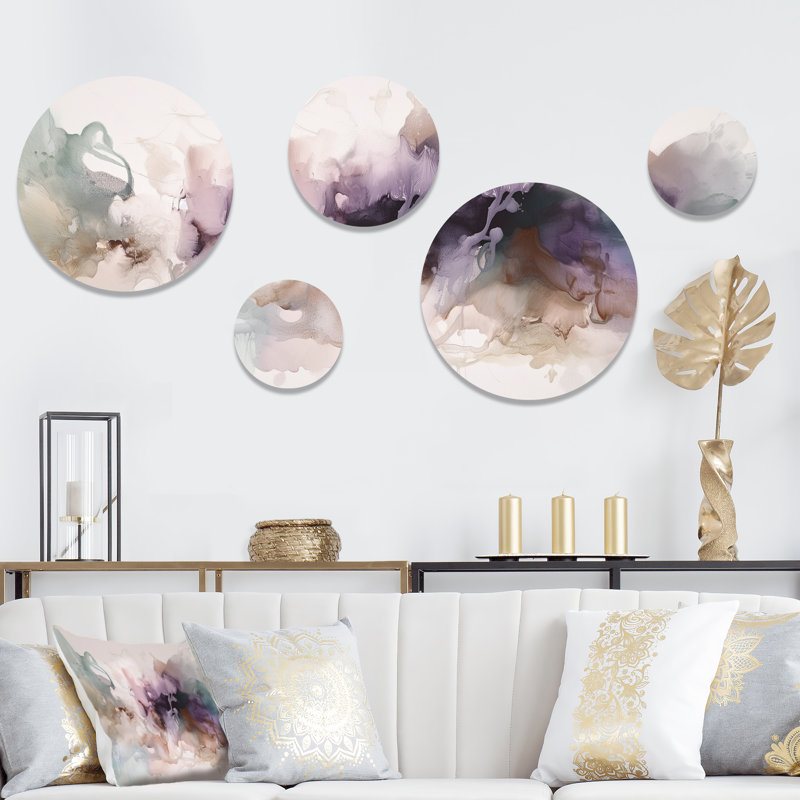 Brown Abstract Delicate Marble III - Abstract Metal Wall Décor