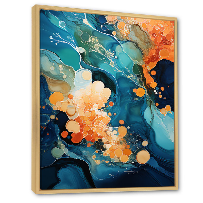 «Whimsical Lakes Rivers Waterscapes I», reproduction d'art mural, Cadre naturel flottant, H 20 po x l 12 po