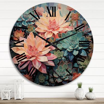 Horloge murale en bois massif Mounira