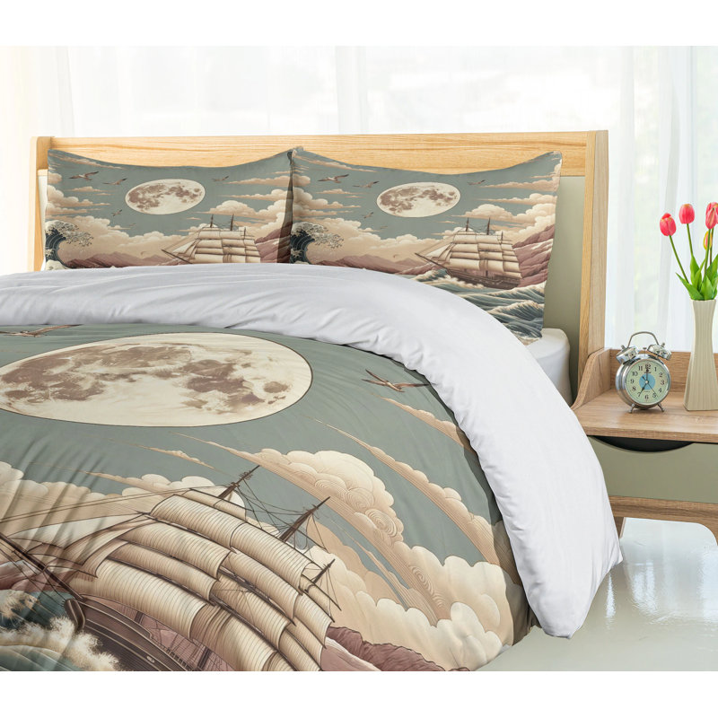 Nautical Duvet Cover, Queen Duvet Cover + 2 Standard Shams