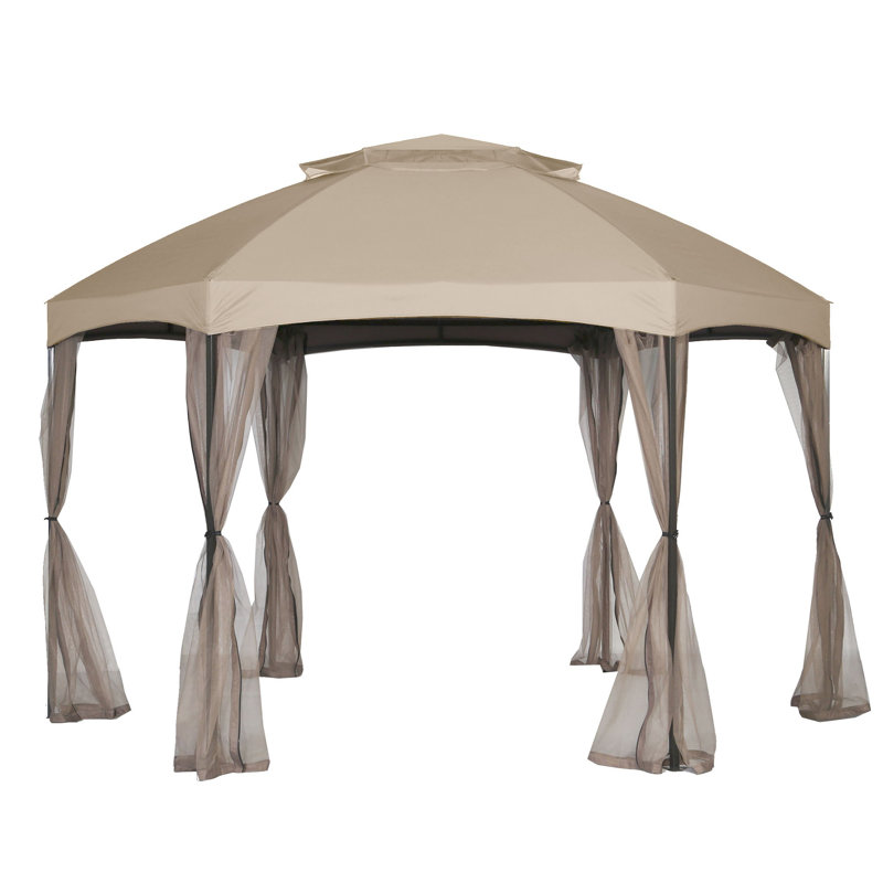 Garden Winds Beige Fabric Replacement Canopy for Gazebo