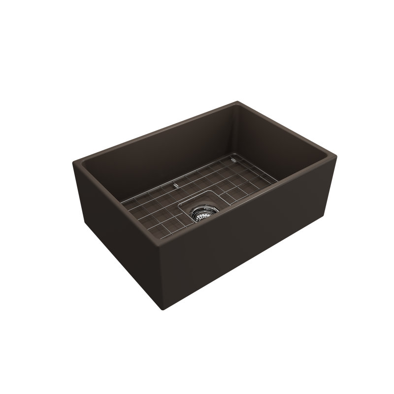 27'' L Kitchen Sink, Matte Brown