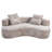 Linen Modular Sectional Sofa with Metal Legs, 3-Seat Couch with Customizable L-Shape Layout for Small Apartments – Medium Firm, Easy Assembly-1850905770