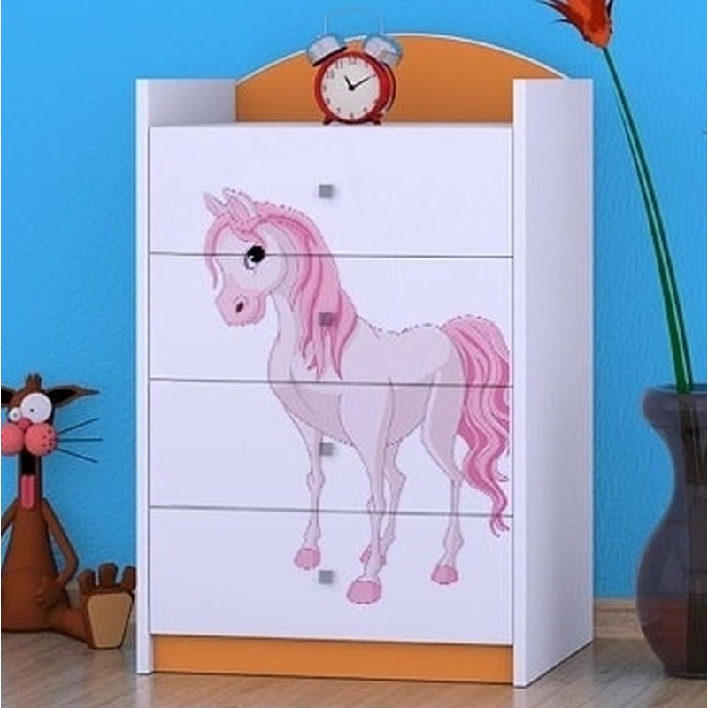 Noles 4 Drawer Chest, Orange