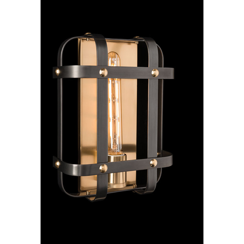 Colchester Flush Mounted Sconce, Aged Brass