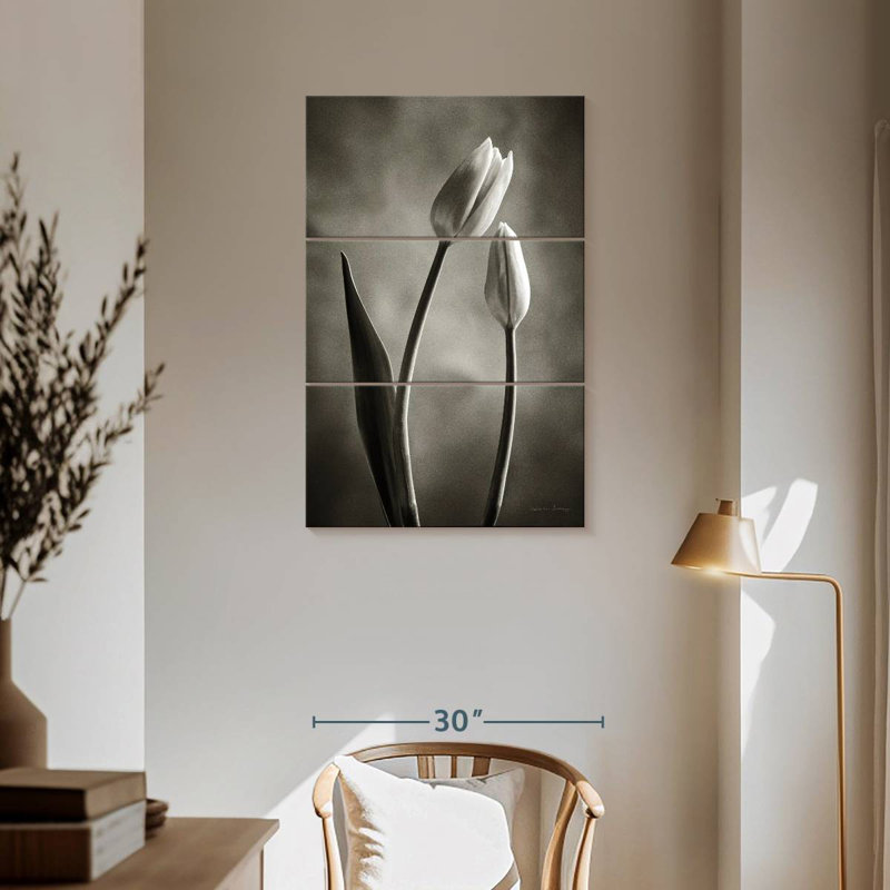 Tulipes Harnek à deux tons III, H 57 po x l 36 po