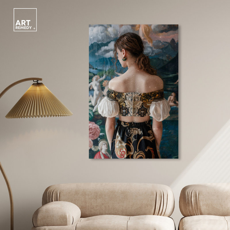 La naissance de Vénus, art mural mode et glam par Art Remedy, Toile tendue, H 45 po x l 30 po
