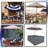 HeavyDuty Multipurpose Waterproof Outdoor Rectangle Dining Table &Chair Set Cover with Umbrella Hole-1844352414-1844352403
