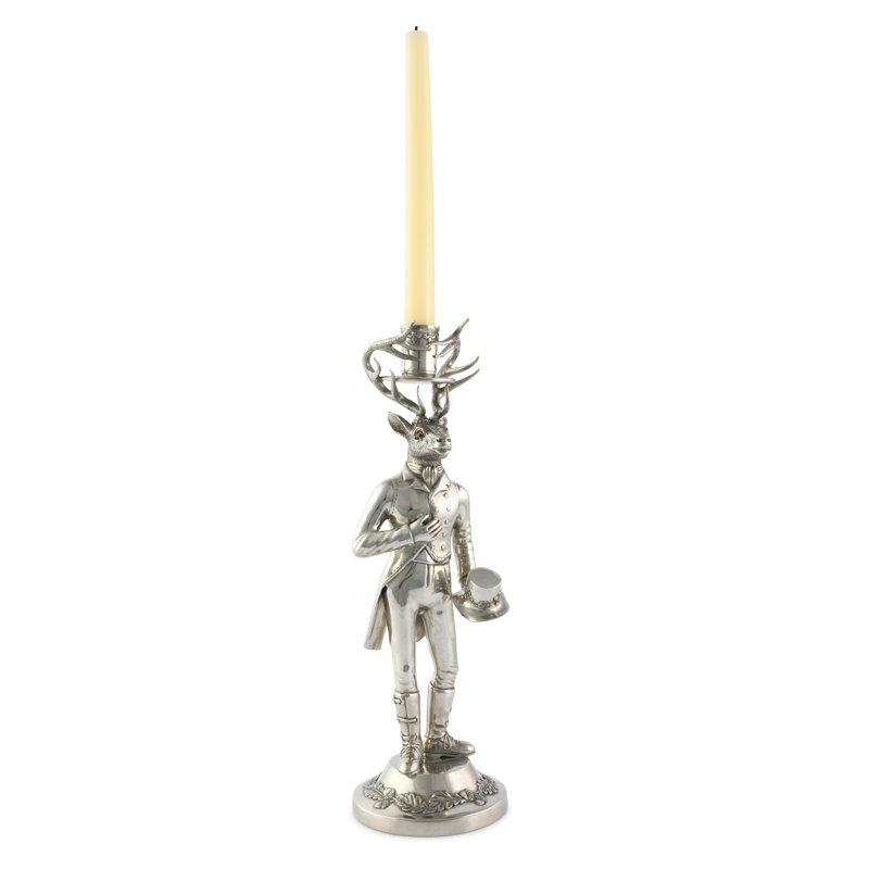 14'' H Pewter Tabletop Candlestick