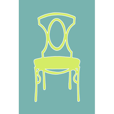 Small Graphic Chair I by Chariklia Zarris - Wrapped Canvas Painting