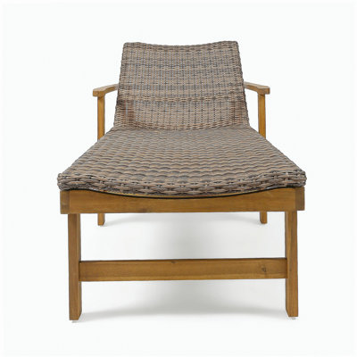 HAMPTON WOOD + WICKER CHAISE LOUNGE