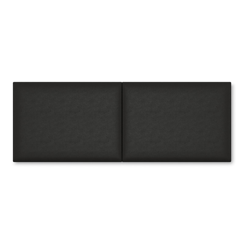 Panelist Luxe Vegan Leather Headboard: Versatile Solution for Home and Hospitality Decor, Queen, Black