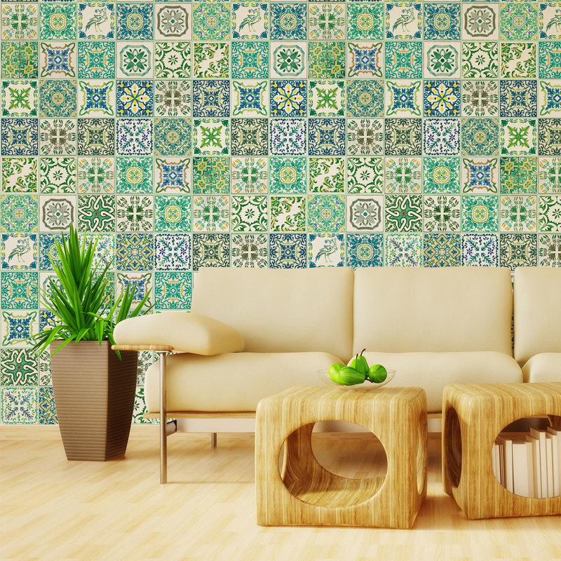 Turkish Green Mosaic Tile Sticker 20cm x 20cm