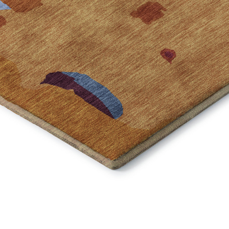 Premium Machine Washable Birchview AMF1028 Abstract Rug, Runner 2'3" x 7'6"