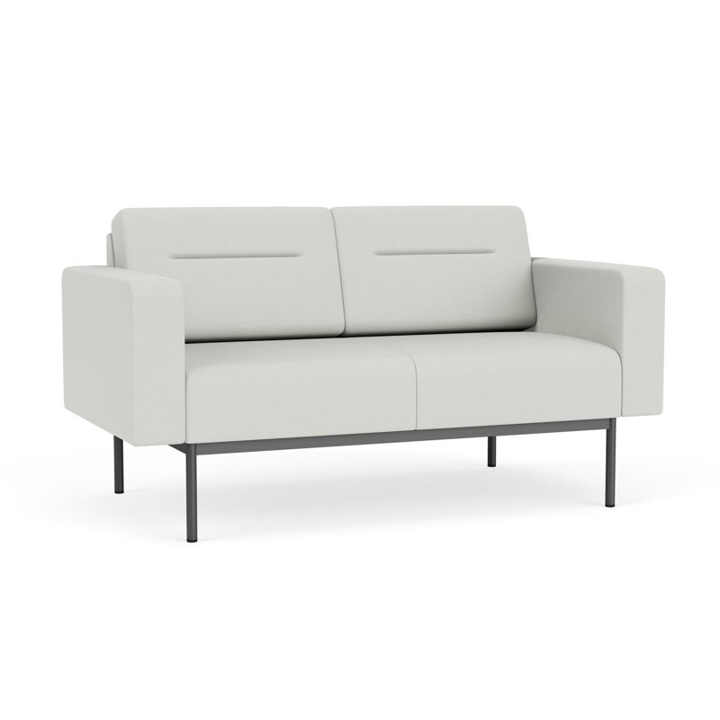Causeuse de réception Darsey, Gris anthracite, Ombre portes ouvertes, Sans alimentation