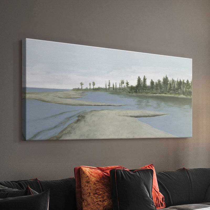 Tide Sands II - Toile tendue avec châssis - Prêt à accrocher, H 16 po x l 32 po