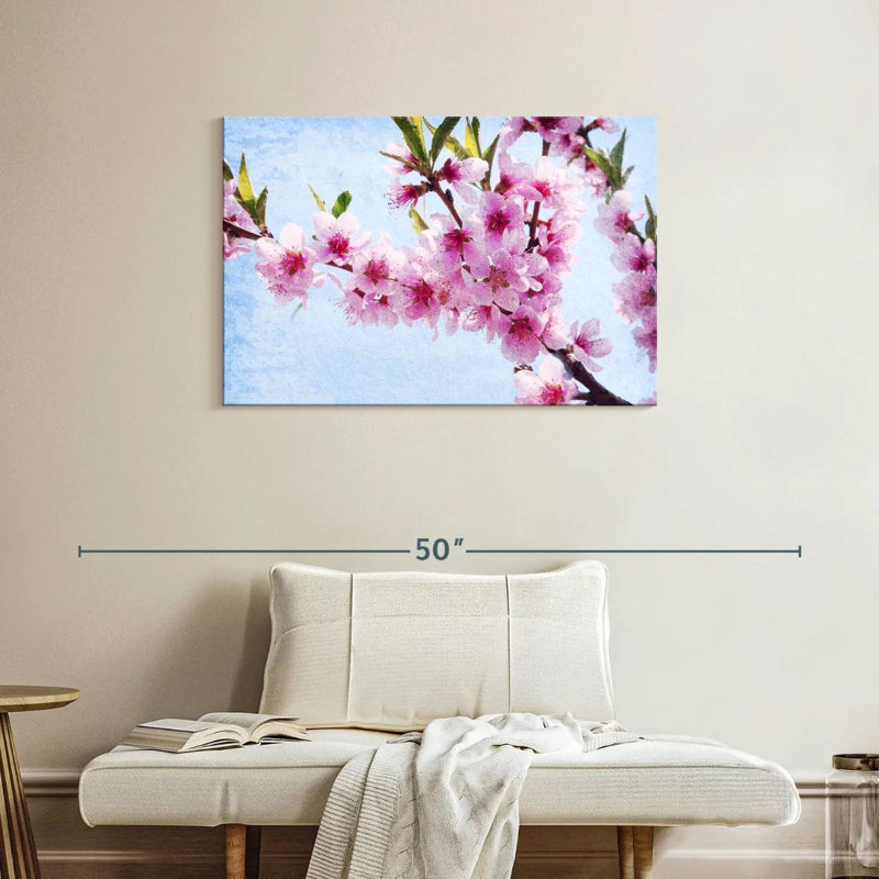 Peach Tree Blossoms, 24" H x 36" W
