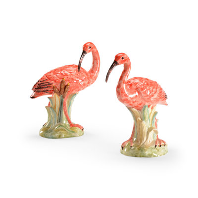 2 Piece Ibis Figurine Set