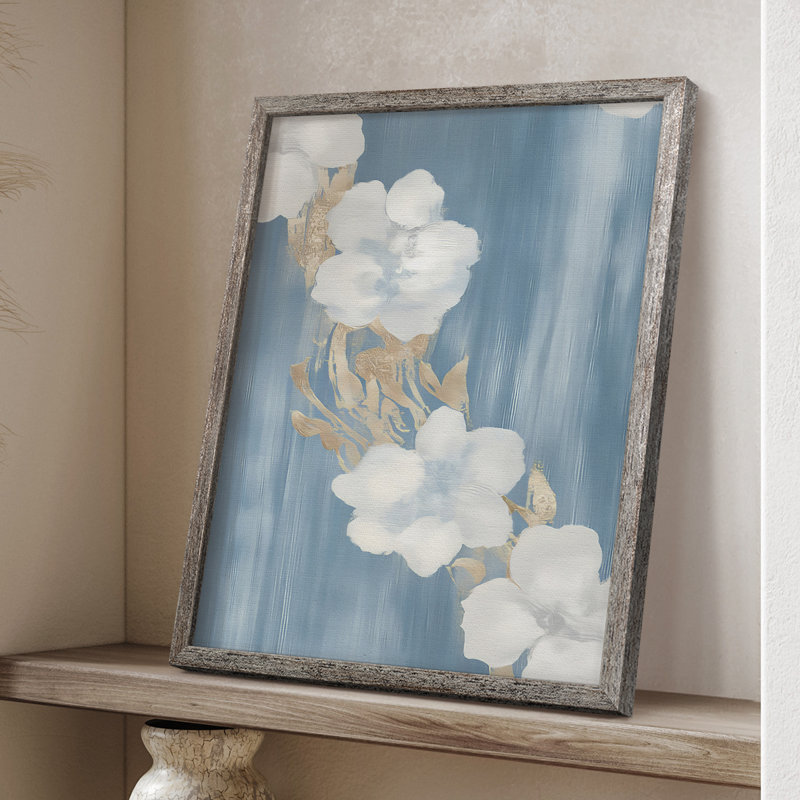 Reproduction encadrée FLORAL Series Dxxxvi - bois massif, H 11 po x l 9 po
